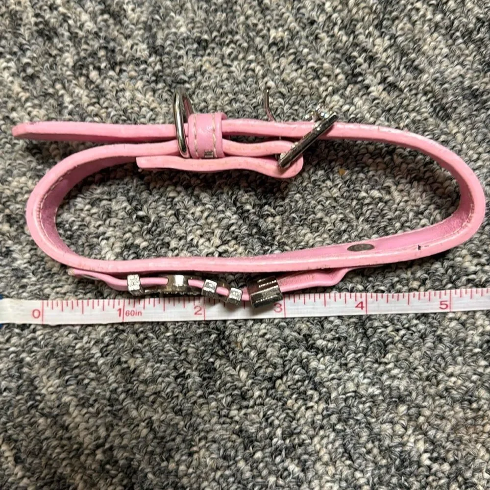 Dog Collar - Pink LOVE Rhinestone Dog Collar